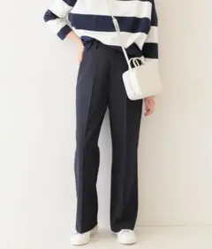 ネイビー ワイドパンツ