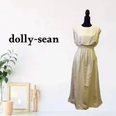 zG1316【S】dolly-sean ウエストギャザー ロングワンピース