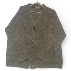 GU ジーユー　カーディガン　メンズ　グレー　大きめ　綺麗めコーデ