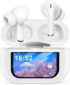 ワイヤレスイヤホン 多機能タッチスクリーン 自動ペアリング マイク付き