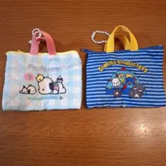 Pochaccoとサンリオキャラクター レッスンバッグミニキーホルダー