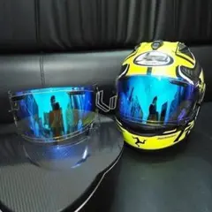 【送料込み】Arai RX7X シールド　REVOブルー2のサムネイル