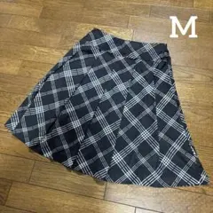 スカート チェック柄 ストレッチ素材