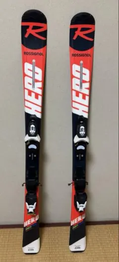 ROSSIGNOL HERO スキー 赤/黒 バインディング付き