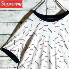 【希少デザイン】シュプリーム☆リンガー Tシャツ 総柄 ロゴ満載 入手困難のサムネイル