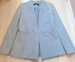 ZARA　テーラードジャケット　M　ライトブルー　イベント　入園式　フォーマル