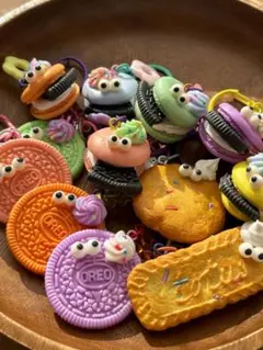 カラフルOreoクッキー風キーホルダー