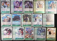 ワンピース カードゲーム 神の島の冒険 緑 R ノーマル 38枚セット