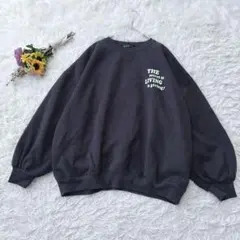 GORGE　長袖トレーナースウェット　裏起毛　サイドポケット　ダークグレー　Ｆ