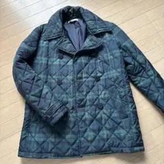 GLOBAL WORK キルティングジャケット L ネイビー系チェック