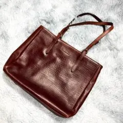 KANSAI YAMAMOTO レザーショルダーバッグ ブラウン A4収納可のサムネイル