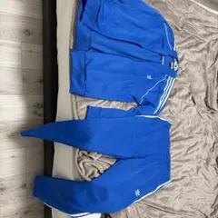 adidas トレフォイル ジャージ セットアップ ブルー