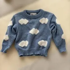 SHEIN 雲柄 ニット セーター 2-3Y