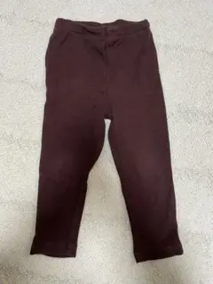 ブラウン レギンス 90 車ポケット付き プティマイン