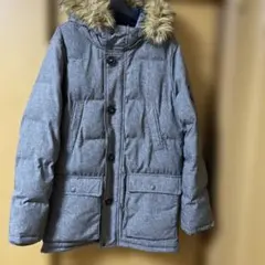 美品　トミーヒルフィガー　中綿ダウンジャケット　グレーコート