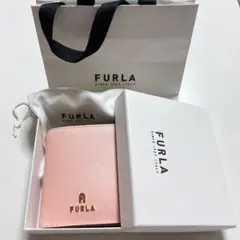[フルラ] カメリア　ピンク二つ折り財布