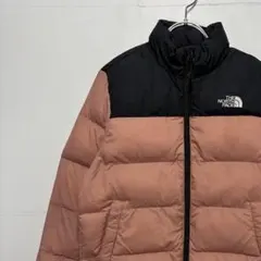 ノースフェイス キッズ 中綿 ダウンジャケット 刺繍ロゴ 古着