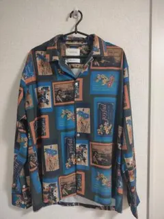 美品　INHERIT 総柄 長袖シャツ