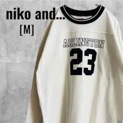 [niko and...]ニコアンド フットナンバリングロンT ホワイト M