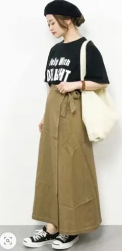 UNIVERSAL OVERALL×niko andニコアンドリネン巻スカート麻のサムネイル