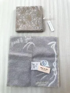 【新品】PAUL & JOE ハンドタオルとハンカチ 2枚セット