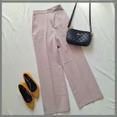 GU　ジーユー　 ストレッチ　ストレートパンツQ　M　ピンク