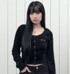 【最終価格】ASON NIA HAIRY CARDIGAN / BLACK