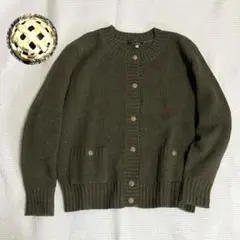 レリアン カシミヤ アンサンブル セット ニットカーディガン トップス パール 洗える／アンサンブル対応】柄縁取りウール混ニットカーディガン