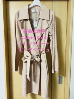 新品未使用 Calvin Klein 薄手トレンチコート ピンクベージュのサムネイル