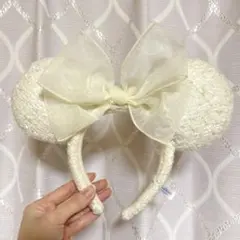 ディズニー カチューシャ(白ツイード)