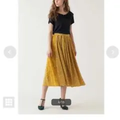 【美品】 JILLSTUART フラワー 花柄 スカート レース LL