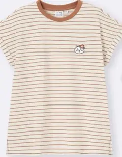 ちいかわベージュオレンジストライプ Tシャツ M