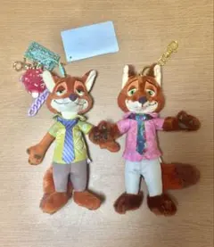 ズートピア ディズニーストア ニック・ワイルド　ぬいぐるみキーチェーン