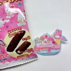 サンリオ　アクリルブローチ　クリームinスナック　マイメロディ