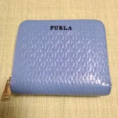 FURLA 二つ折り財布 ライトブルー