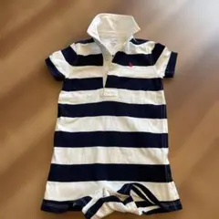 Ralph Lauren ポロシャツロンパース 12M ネイビー/ホワイト