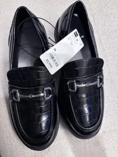 新品　GU 厚底　ボリュームソールビットローファー　XL ブラック