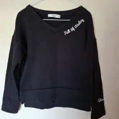 黒 Vネック トレーナー Mサイズ