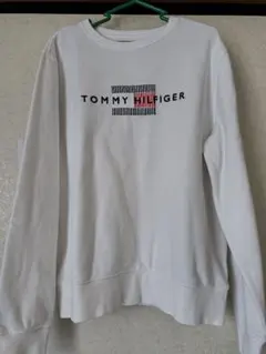 トミーヒルフィガー トレーナー 白 M ロゴ スウェット メンズ レディース