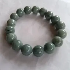 希少、最上級品、国石、綺麗色)糸魚川翡翠ブレスレット、12mm