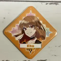 カラフルピーチ　スクエア缶バッジ　えと