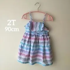 90cm OLDNAVY ワンピース 2T マルチストライプのサムネイル