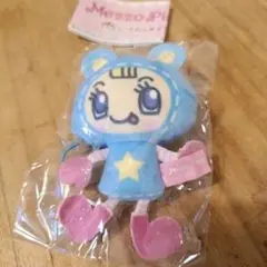 激レア！メゾピアノ　ベリエちゃん、ブルーベリエちゃんファスナーマスコット メゾピアノ ベリエちゃん ブルーチェック柄 フェイス ブルーベリエ