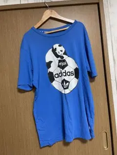adidas サッカーボール パンダ Tシャツ L