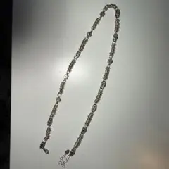 カラフルビーズと925银のネックレス