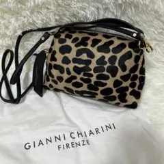 【美品】GIANNI CHIARINI アリファ S バッグ レオパード