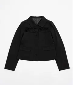ジャケット・アウター smyeon Frill compact jacket Smyeon（スミョン）の「Compact lace jaket / レース付きコンパクト