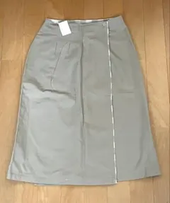 【未使用】ノースオブジェクト 巻きスカート Mサイズ　表：綿　裏麻・綿　ベージュ