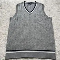 East boy Versus グレー Vネック スクールベスト