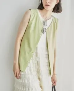 新品　タグ付き　ロペピクニック　ノースリーブブラウス グリーン　レディース